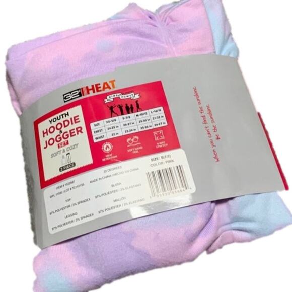 32 Degrees Girl’s Hoodie Jogger Set Small NWT - Picture 3 of 6